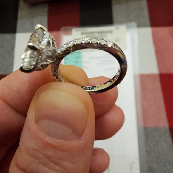 Tacori Dantela 3.54ct Round Solitaire Diamond Ring | Platinum | Size 5.5 - Picture 11 of 13